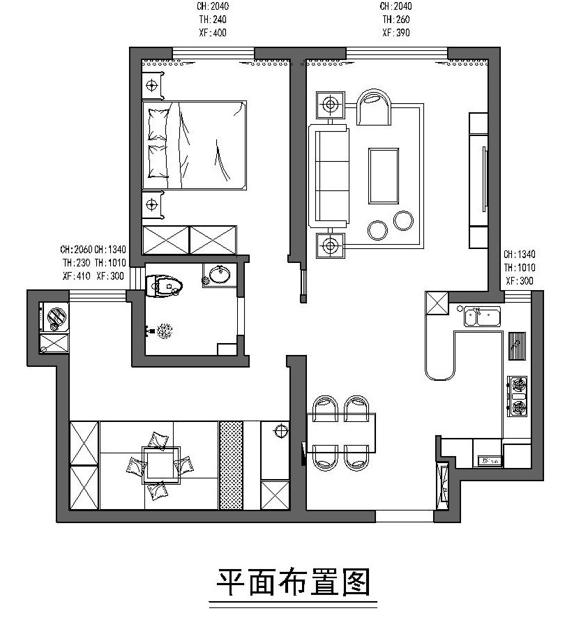 天海譽(yù)天下現(xiàn)代簡(jiǎn)約風(fēng)格戶型圖裝修效果圖